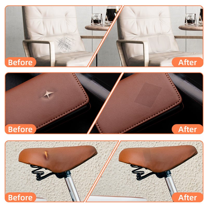 DXBULL Large Leather Repair Patch 17.3x78.7 inch Repair Tape Self-Adhesive for Furniture Sofas Car Seats Chair Couches Handbags Jackets Decorative Home Hotel Wall (Coffee) - Image 4