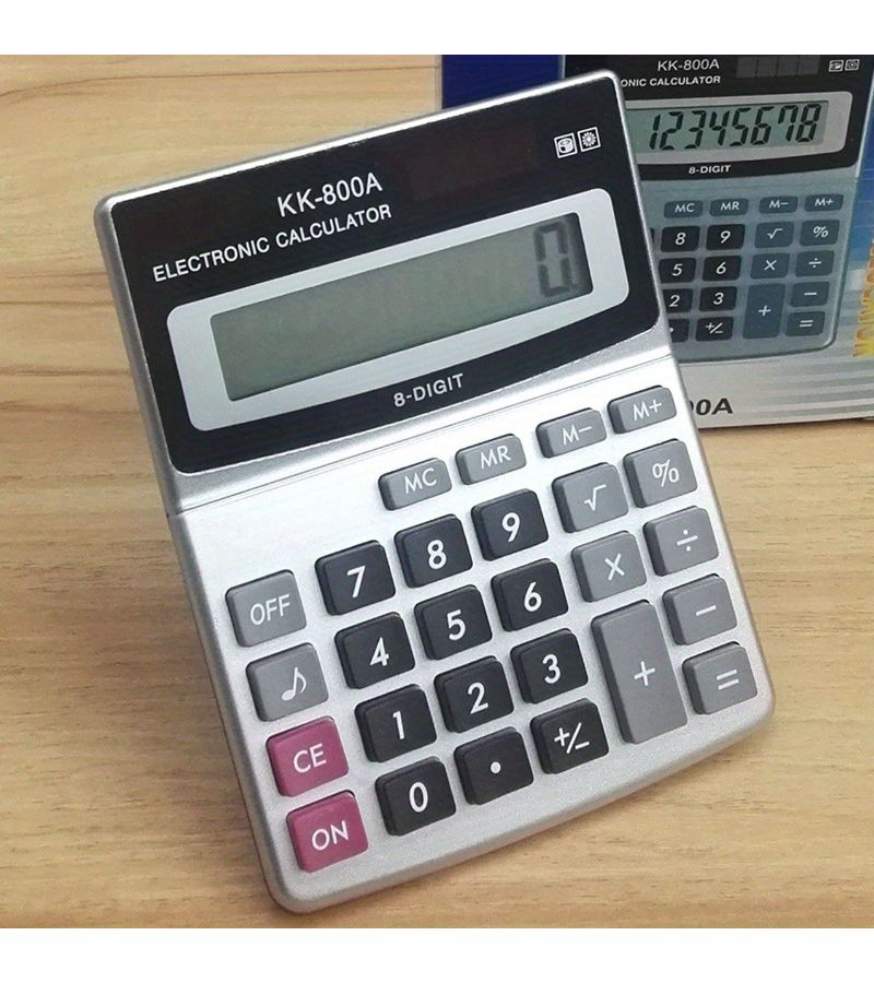 Silvery White Calculator For Student Office Accounting Data Statistics Computer - Image 2