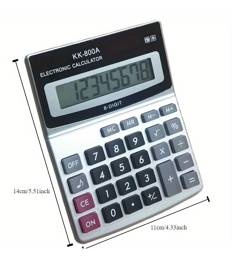 Silvery White Calculator For Student Office Accounting Data Statistics Computer - Image 4