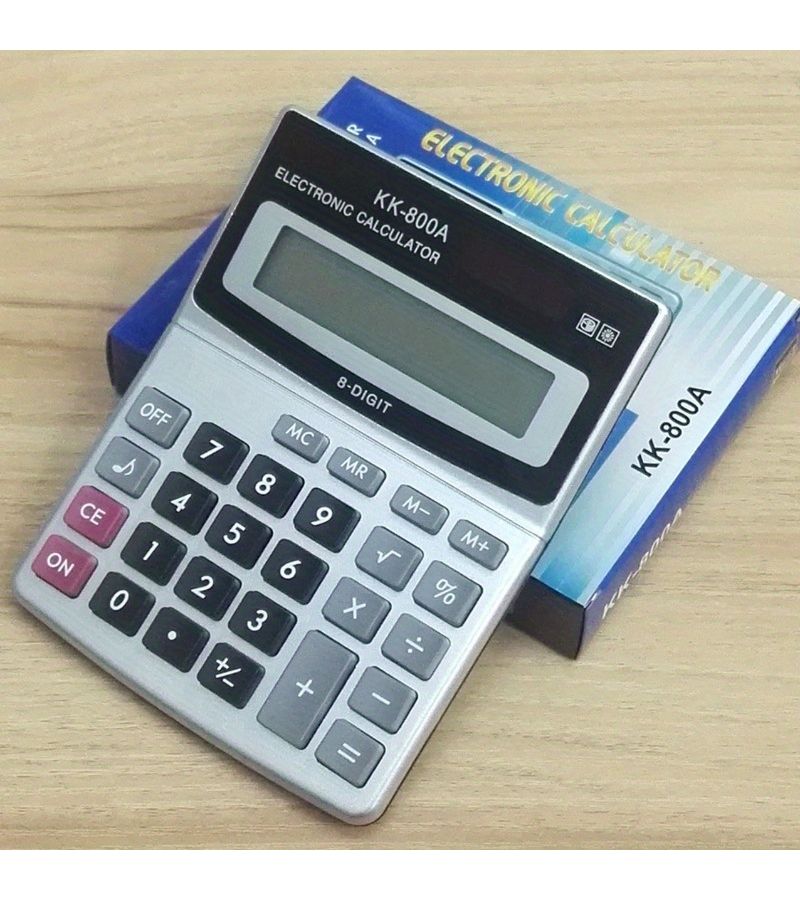 Silvery White Calculator For Student Office Accounting Data Statistics Computer - Image 1