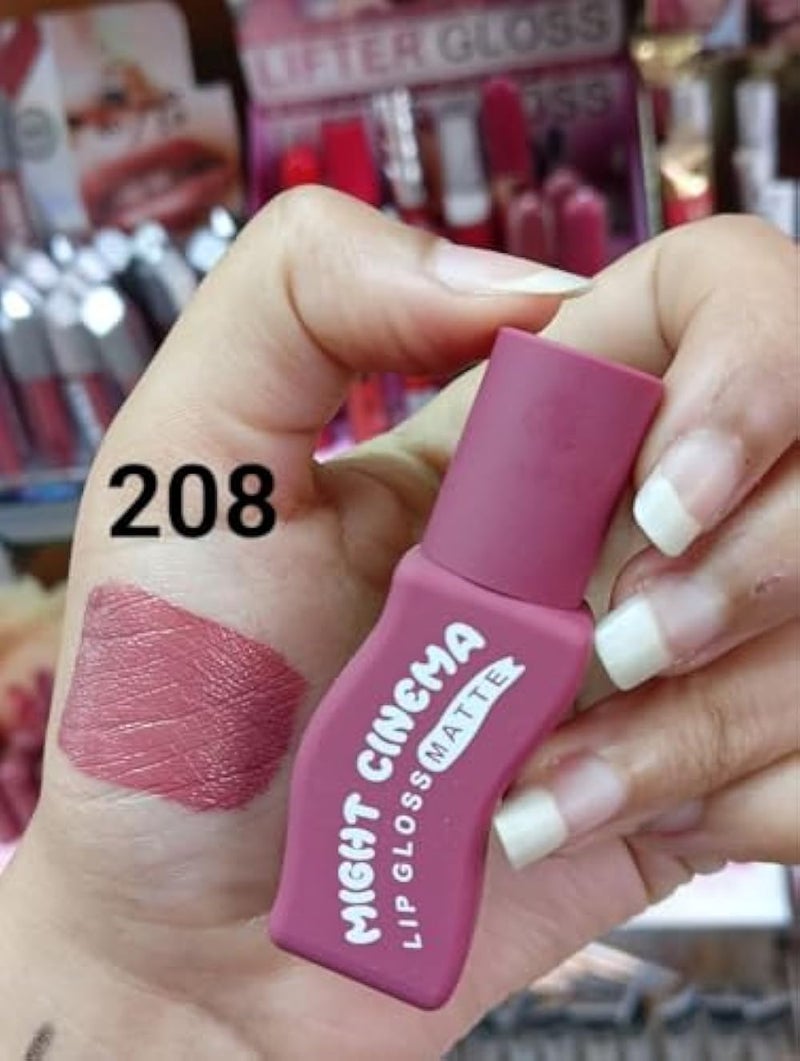 Colors Matte Liquid Lips golss Set,Super Stay Liquid Velvet Lipstick Non-stick Cup Waterproof Long Lasting Lip Gloss Set for Women (208, 1pc) - Image 2