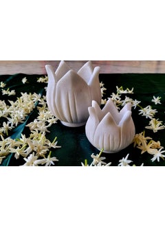 R&M RM Tealight Candle Holder 3 inch & 4 inch Candle Holders True Natural Marble with, Center Table Decoration, Coffee Table Centerpiece for Wedding Dinning Party, Premium Candle Holder  - Image 2