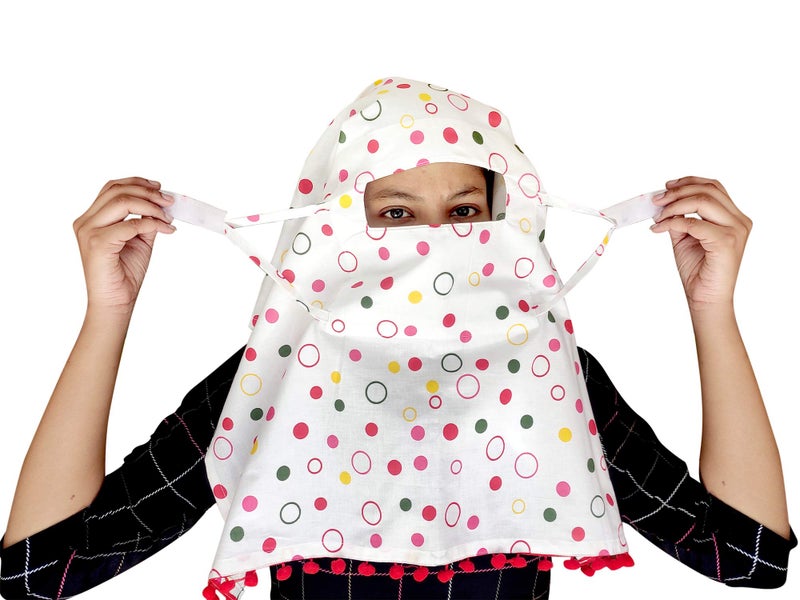 Switchon Pure Cotton Multi Color Scarf Cum Hijab For 12 Yrs And Above Female(Multi) - Image 3