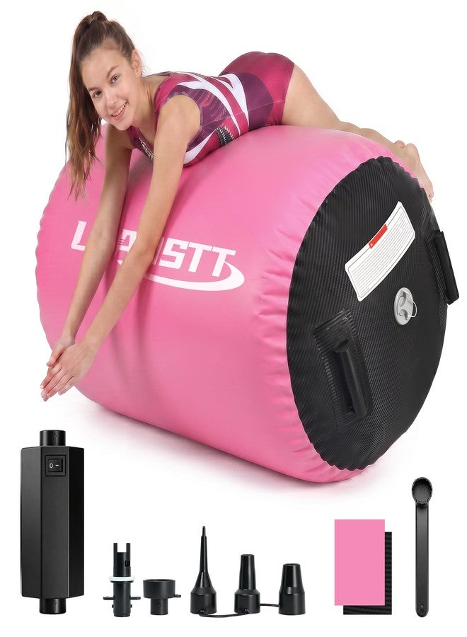 LVAOSTT Gymnastics Air Barrel Roller Air Spot, Inflatable Tumbling Mat Tumble Track Gymnastic Equipment Balance Cylinder with Pump for Yoga Cheerleading Home Use Gym - Image 1
