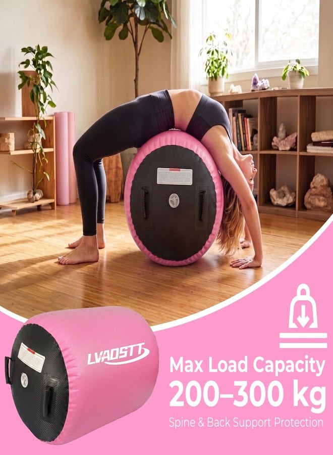 LVAOSTT Gymnastics Air Barrel Roller Air Spot, Inflatable Tumbling Mat Tumble Track Gymnastic Equipment Balance Cylinder with Pump for Yoga Cheerleading Home Use Gym - Image 3
