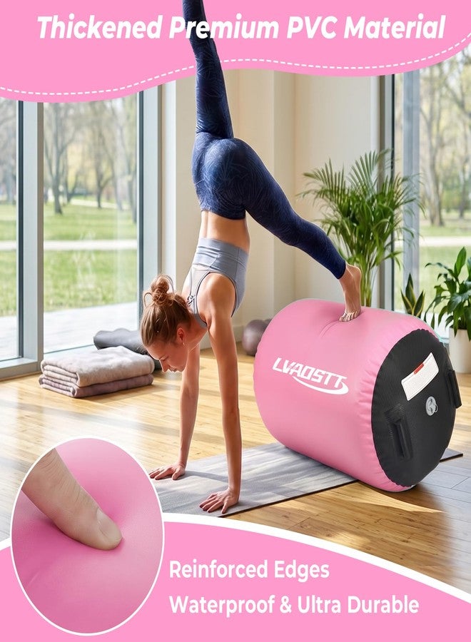LVAOSTT Gymnastics Air Barrel Roller Air Spot, Inflatable Tumbling Mat Tumble Track Gymnastic Equipment Balance Cylinder with Pump for Yoga Cheerleading Home Use Gym - Image 2