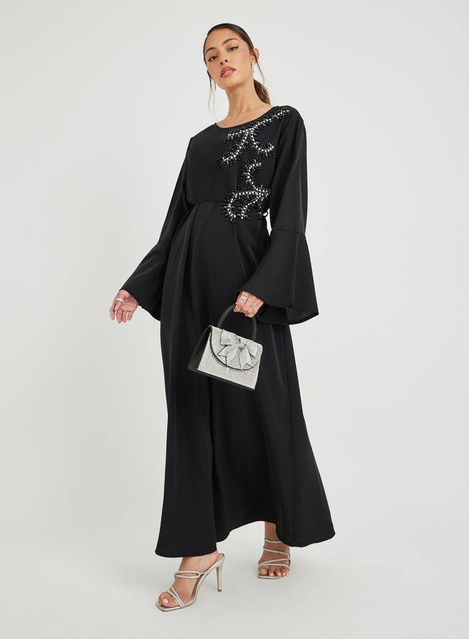 Amirah Amirah Embellished Round Neck Belted Jabaliya  - Image 1
