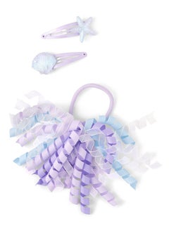 GYMBOREE Gymboree,Girls,and Toddler 3-Pack Snap Clips & Tie Hair Accessories 