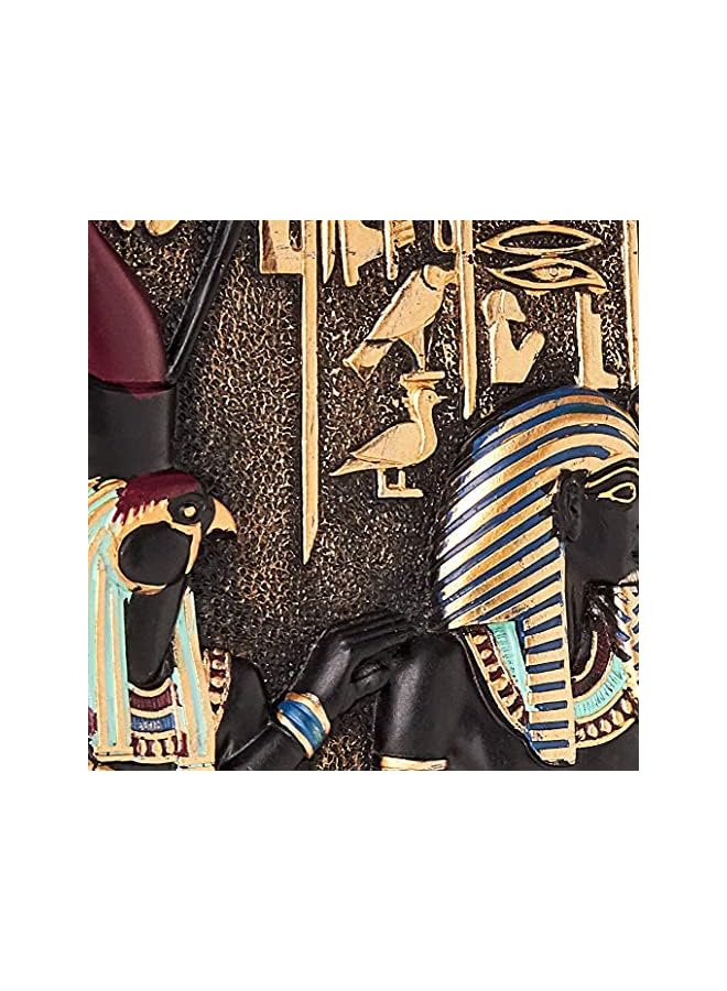 Design Toscano Toscano Ql136311 Rameses I Between Horus And Anubis Wall Frieze In Faux Ebony And Gold,Full Color,11 Inch - Image 4