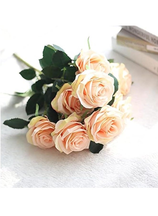 Artificial orange rose bouquet for decoration