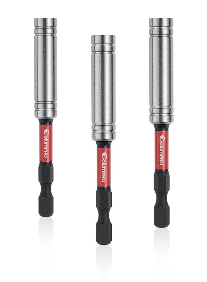 ColumPRO 3PCS 1/4" Strong Magnetic Impact Bit Holder, Black Series, Upgraded Magnetic Drill Bit Extension for Impact Driver, Cordless Drill, 1/4" Hex Shank Premium S2 Steel - Image 1