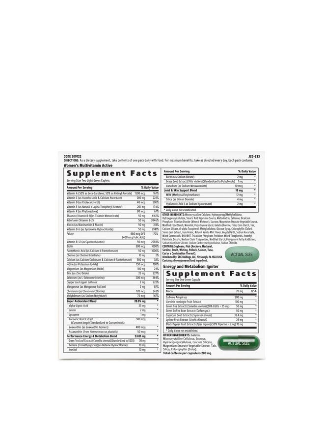 GNC - GNC Women's Vitapak Program - Energy & Metabolism | Complete Nutrient System Designed for Women | Supports Increased Energy & Metabolism Plus Performance & Focus |Daily Supplement | 30 Packs - Image 1