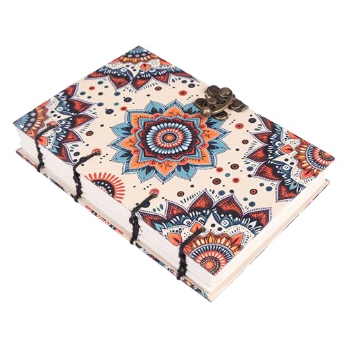 CRAFT JUNKY Journal Diary with Handcrafted Box, 5 x 7 Inch Special Binding Unruled Lock Diary for Girls, Art Book with Aesthetic Print Sketch Book for Artists, 200 Acid-Free Pages A5 (MANDALA) - Image 5