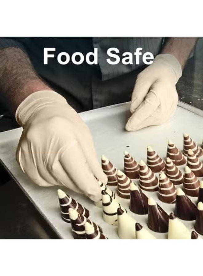 Powder-Free Latex Examination Gloves, 4.5 mil Disposable Medical Gloves, Food Safe, Available in Multiple Sizes - Image 2