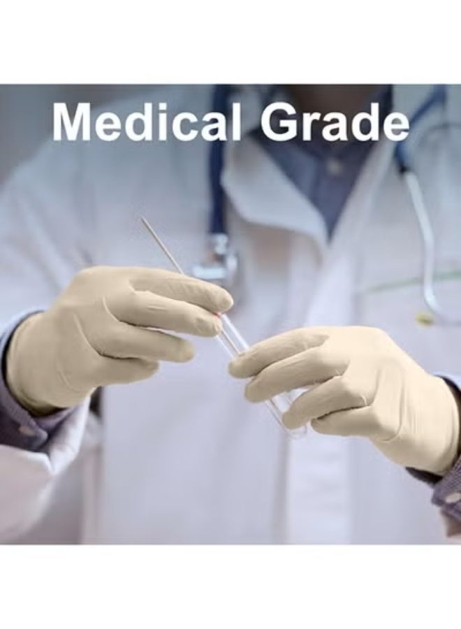 Powder-Free Latex Examination Gloves, 4.5 mil Disposable Medical Gloves, Food Safe, Available in Multiple Sizes - Image 3