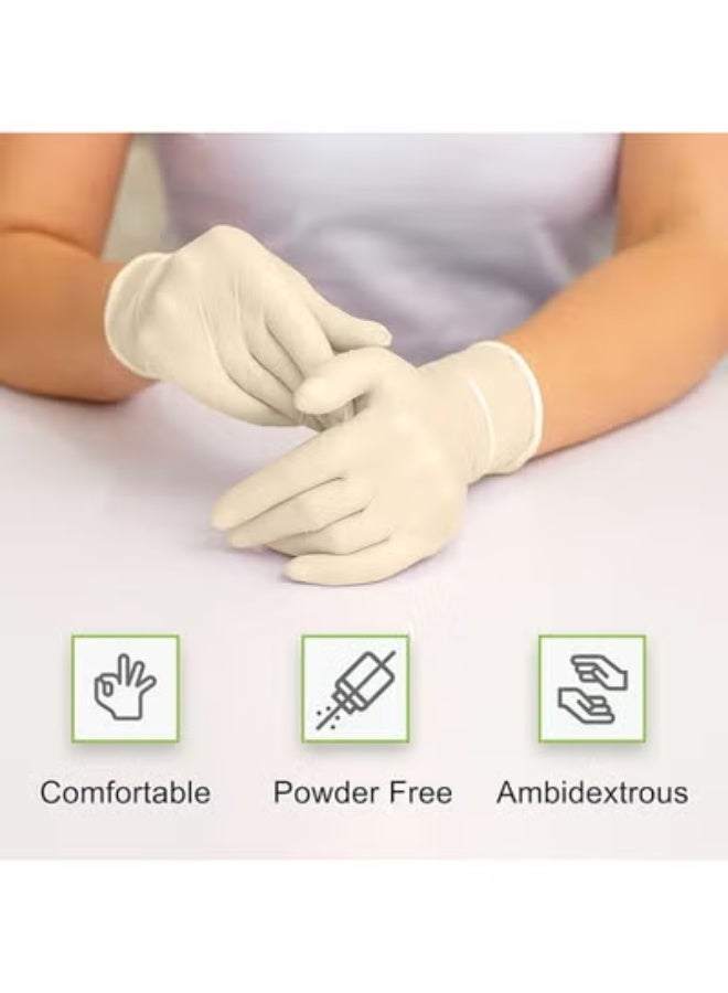 Powder-Free Latex Examination Gloves, 4.5 mil Disposable Medical Gloves, Food Safe, Available in Multiple Sizes - Image 5