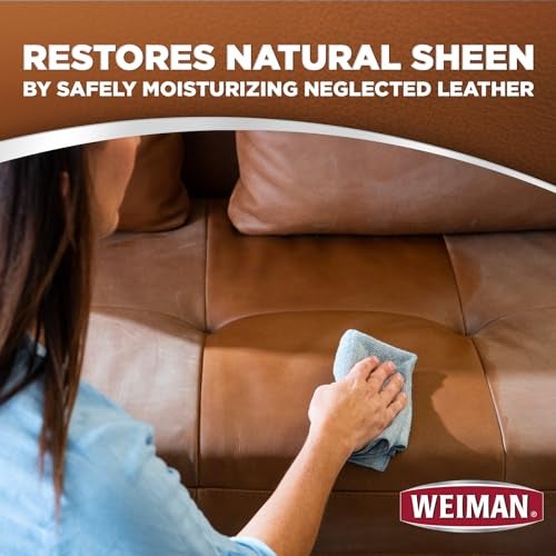Weiman Leather Cleaner and Conditioner for Furniture - 12 Ounce - 2 Pack - Ultra Violet Protection Help Prevent Cracking or Fading of Leather Couches, Car Seats, Shoes, Purses - Image 5