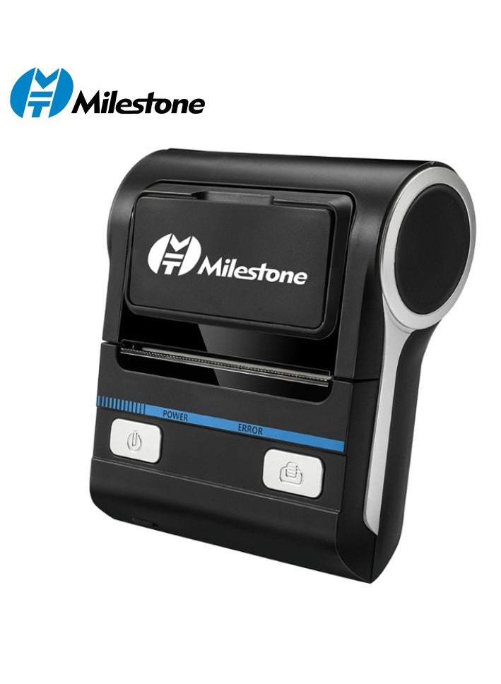 Milestone طابعة حرارية لاسلكية محمولة صغيرة 80 مم عالية الجودة للطباعة على الإيصالات للهواتف المحمولة - Image 1