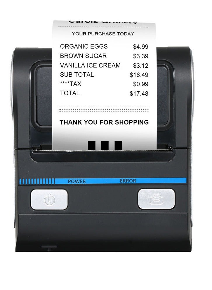 Milestone طابعة حرارية لاسلكية محمولة صغيرة 80 مم عالية الجودة للطباعة على الإيصالات للهواتف المحمولة - Image 4