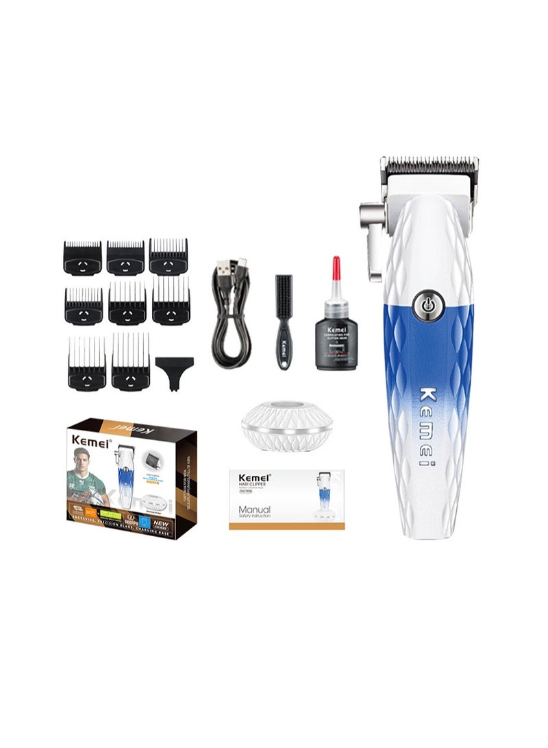 ماكينة الحلاقة الإحترافيه للصالونات KM-1689 الجديده بقاعدة شحن مضيئة بسرعة 8800RPM بشفرات من السيراميك - Image 1