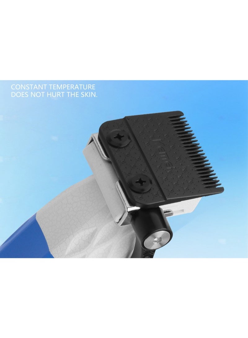 ماكينة الحلاقة الإحترافيه للصالونات KM-1689 الجديده بقاعدة شحن مضيئة بسرعة 8800RPM بشفرات من السيراميك - Image 4