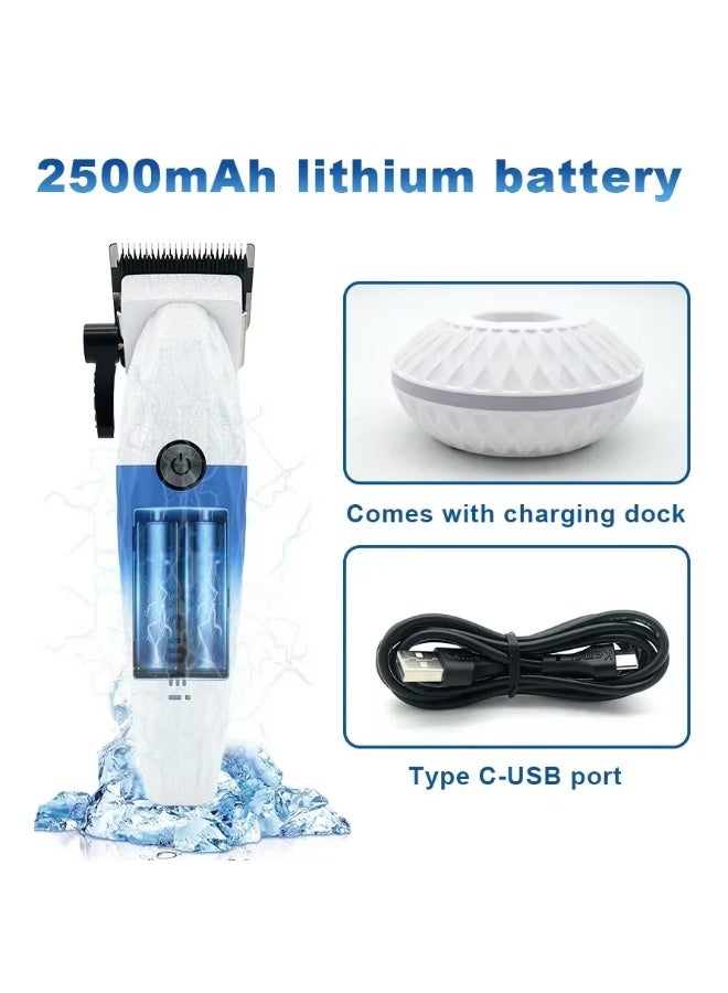 ماكينة الحلاقة الإحترافيه للصالونات KM-1689 الجديده بقاعدة شحن مضيئة بسرعة 8800RPM بشفرات من السيراميك - Image 2