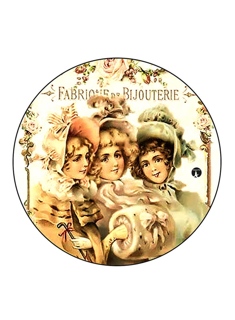 Vintage Art Printed Mouse Pad Multicolour