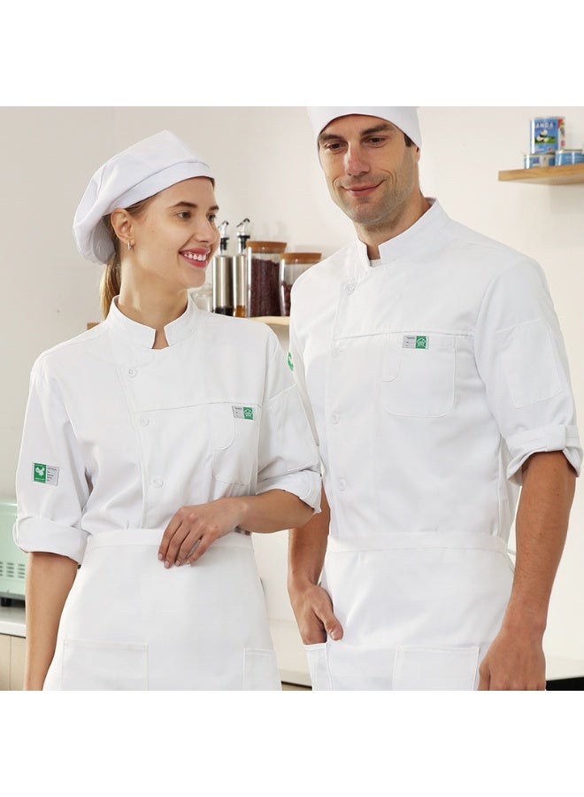 NIBEMINENT Chef Uniform Men Cook Clothes Unisex Restaurant Kitchen Shirt Short/Long Sleeves Pastry Jacket Works Top  - Image 1