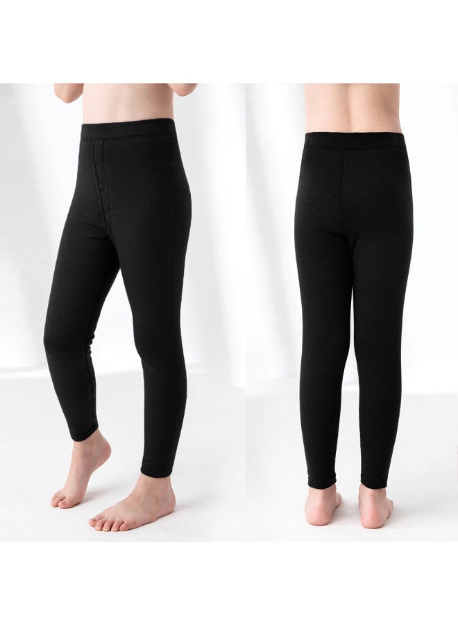 Long time companion high-waist Thickened Boys' Warm Pants With Wool & Silk Lining - Image 3