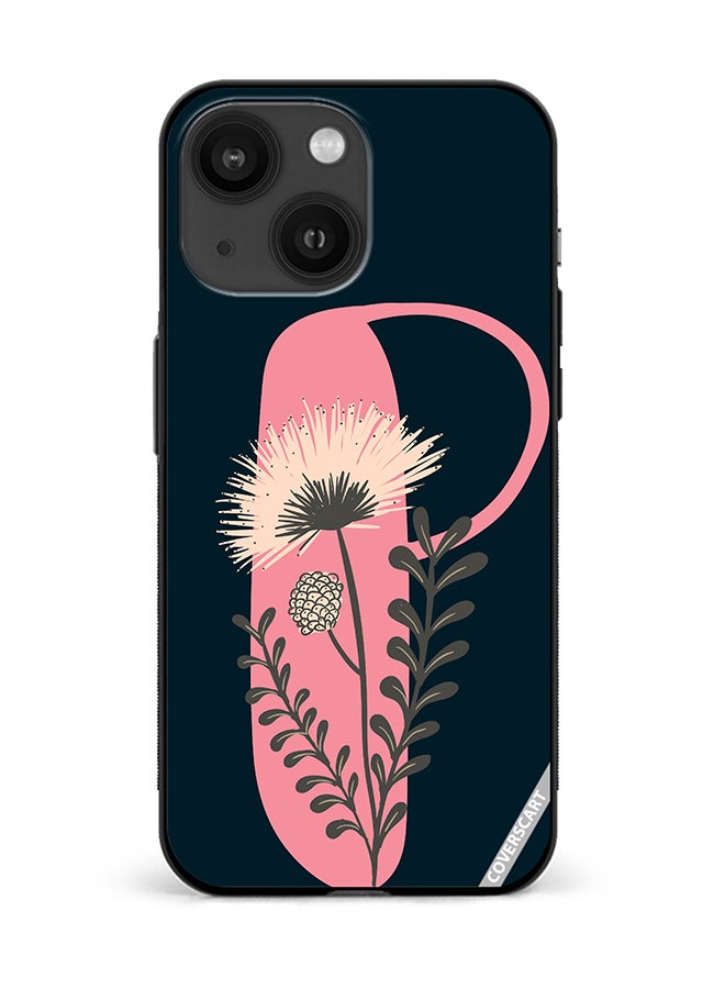 COVERSCART Protective Case Cover For Apple iPhone 14 Plus Alphabet P Design Pink