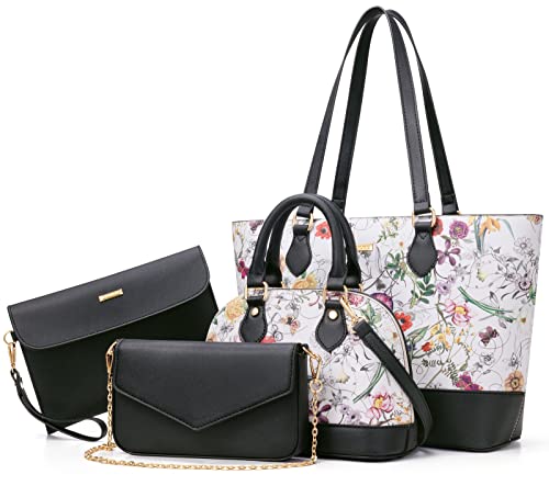 Bagsure 4PCS Women Fashion Handbags Purses Wallet Shoulder Bags Casual Tote Bag Crossbody Bags, Handbag Set Gift for Ladies Girls - Image 1