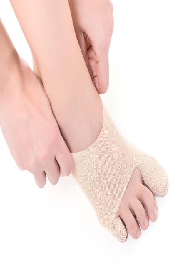 Bunion Bootie حذاء بونيون إيت - مصحح إبهام القدم الصغير، كم رقيق للغاية لتخفيف ورم إبهام القدم، جورب داعم للقدم للنساء والرجال، يناسب جميع الأحذية - كبير، يسار - Image 1