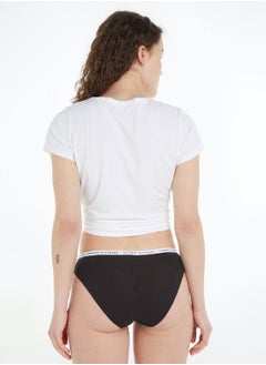 TOMMY HILFIGER Women's 3-Pack Logo Waistband Briefs Underwear Bottoms, Grey/ White/ Black  - Image 5