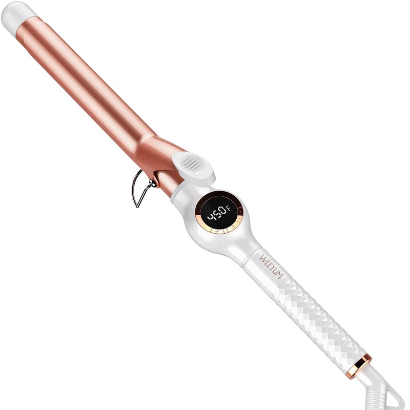WEEYUM 1 Inch Curling Iron Long Barrel Curling Wand for Hair Ceramic Tourmaline Hair Curling Iron Double Voltage100240V