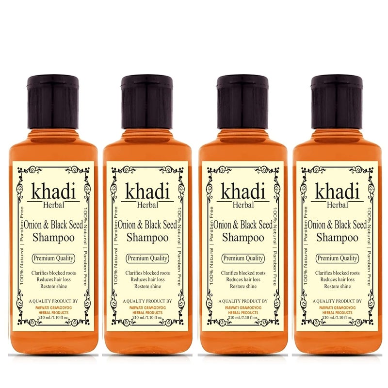 Khadi Herbal Herbigiri Herbal Onion Black Seed Shampoo For Fresh Strong and Shining Hair Hair Fall Control Hair Strengthening  Paraben Free Natural 840 ML - Image 1