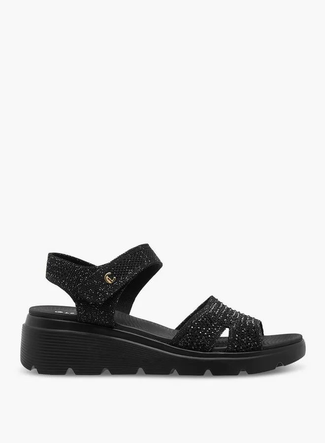 لو كونفورت Women Embellished Flatform Heel Sandals