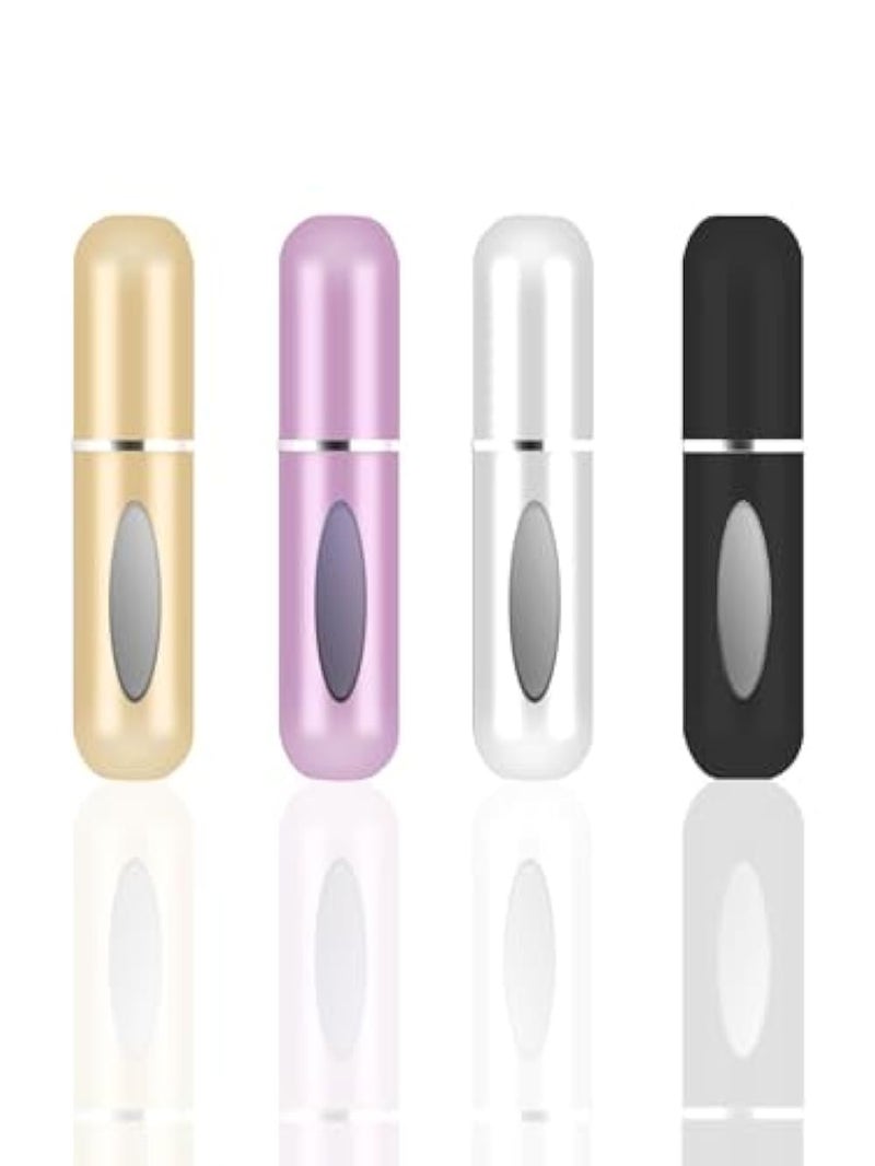 CUTEABC Travel Perfume Bottle Refillable,5ml Portable Travel Perfume Atomizer Refillable,Mini Cologne Perfume Spray Bottle,Scent Pump Case for Traveling and Outgoing (4Pack) - Image 1