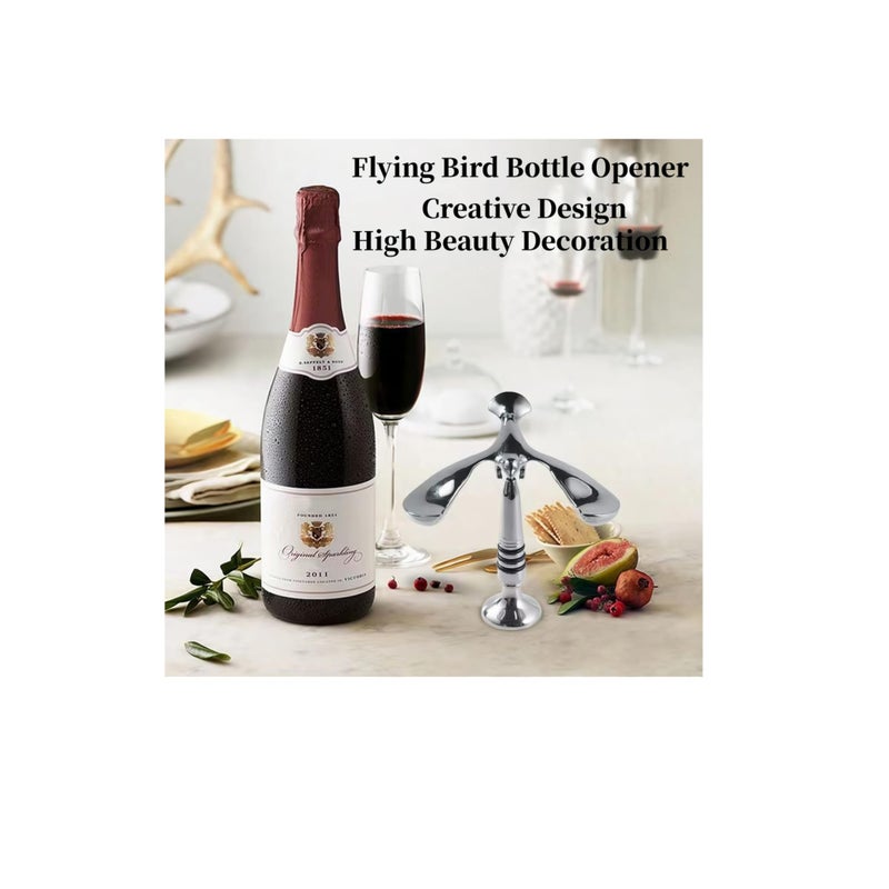 SOLARAE Balanced Bird Bottle Opener Multifunctional Bottle Opener Decorative Bottle Opener with Floating and Rotating Design for Opening Beer and Red Wine Bottle Caps and Desktop Decoration - Image 5