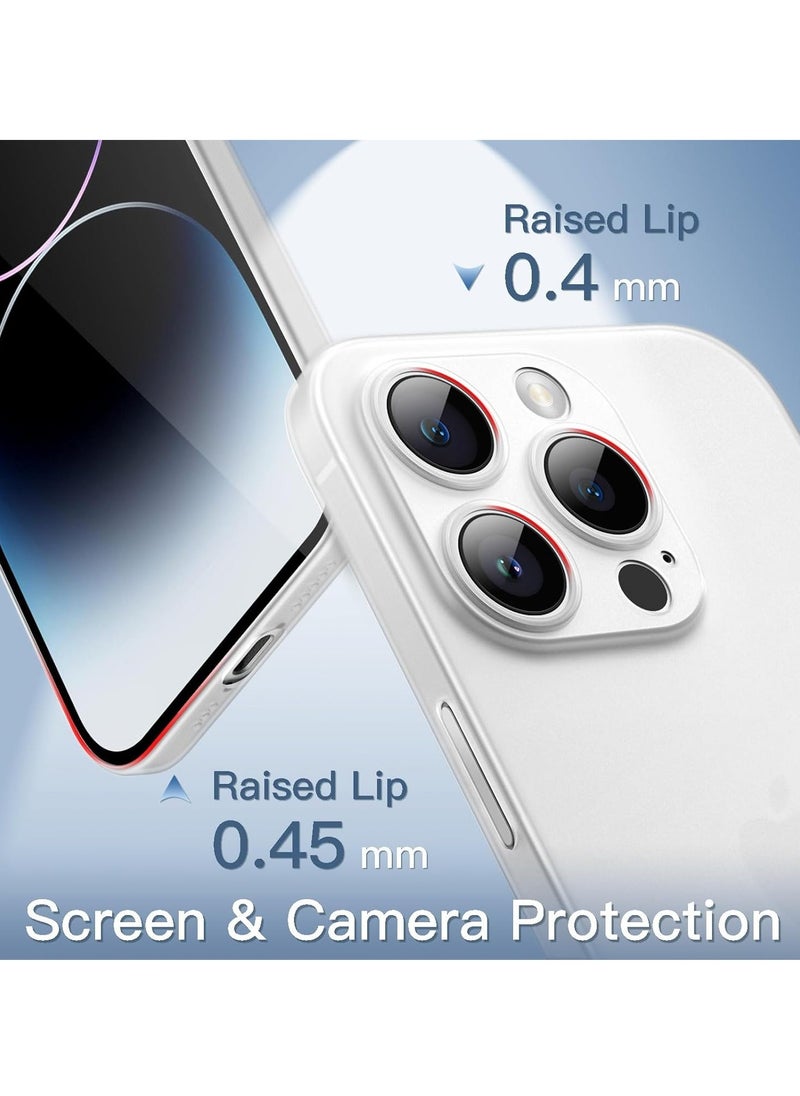 JAJEEK حافظة فائقة النحافة (0.35 مم) لجهاز آيفون 14 برو ماكس 6.7 بوصة، غطاء عدسة الكاميرا، حماية كاملة، خفيفة الوزن، تشطيب غير لامع من البولي بروبيلين، تدعم الشحن اللاسلكي - تصميم أنيق ومتين - Image 1