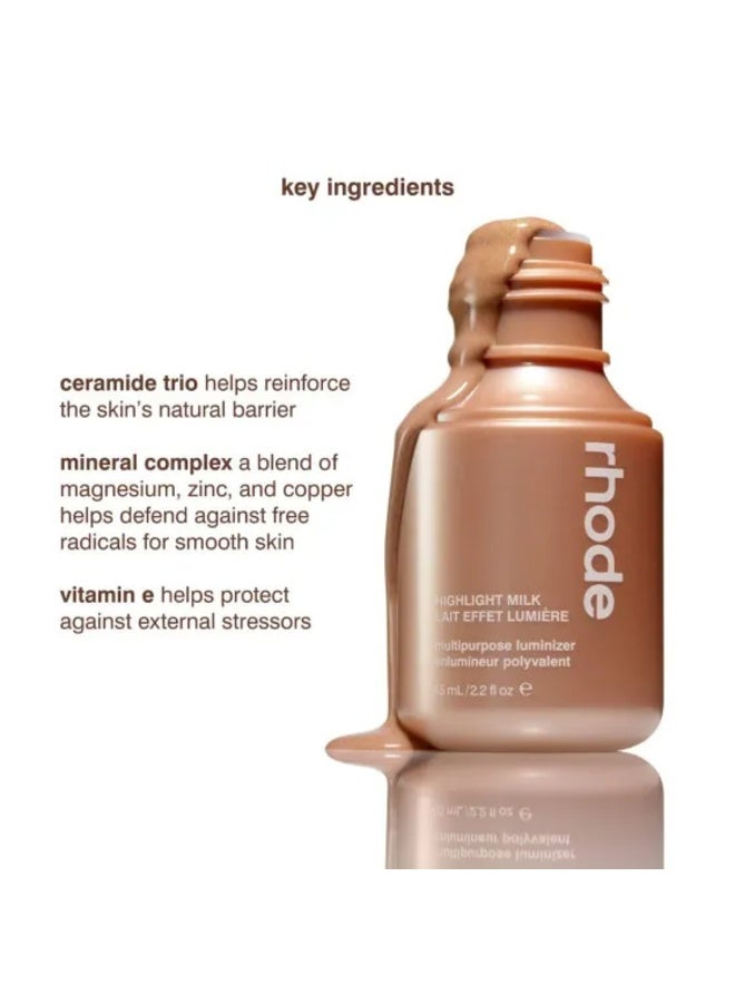 rhode Highlight milk Multipurpose luminizer 02 Pearly Champagne - Image 4