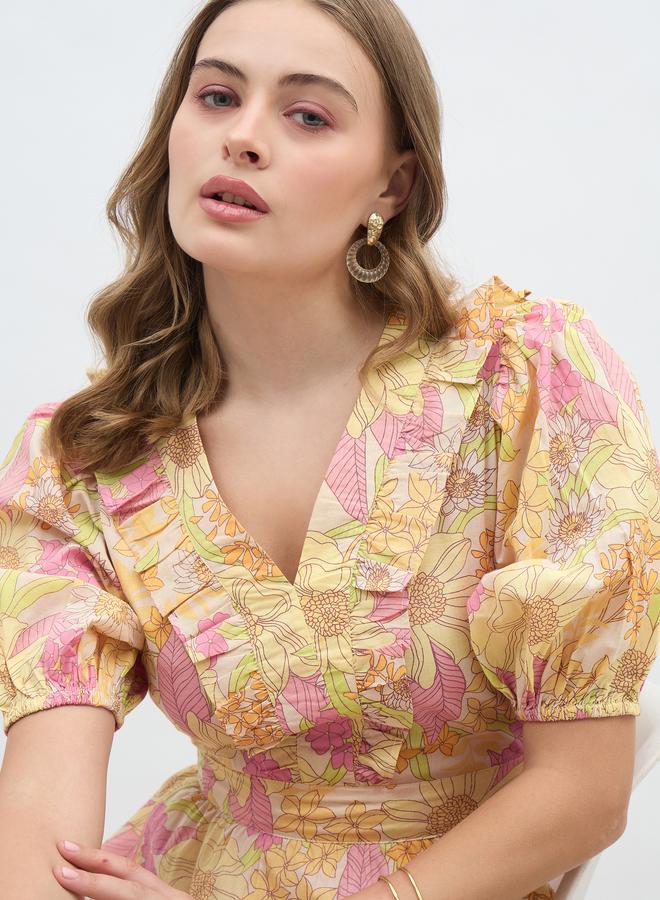 Styli Floral Print Dress - Image 4