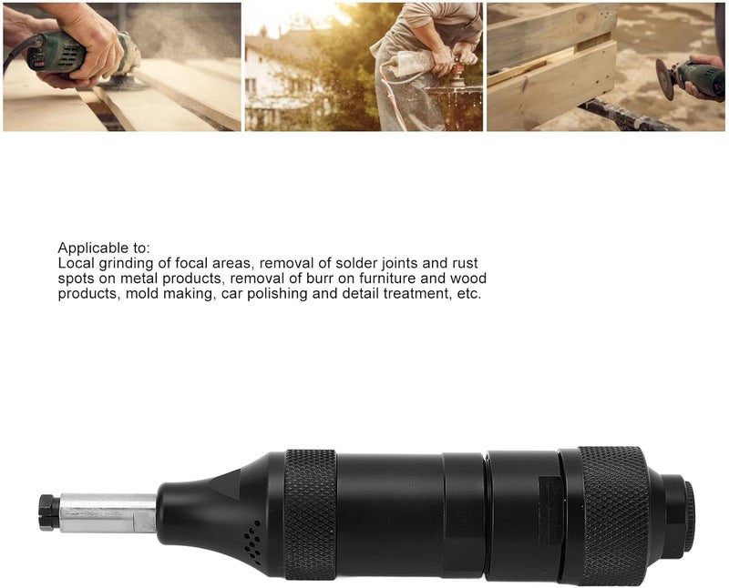 Air Die Grinder Knob Switch, Pneumatic Die Grinder for Mold Grinding Polishing Deburring, Multifunctional Air Grinding Machine with M3 Clamping Capacity, 30000rpm No Load Speed, Al - Image 5