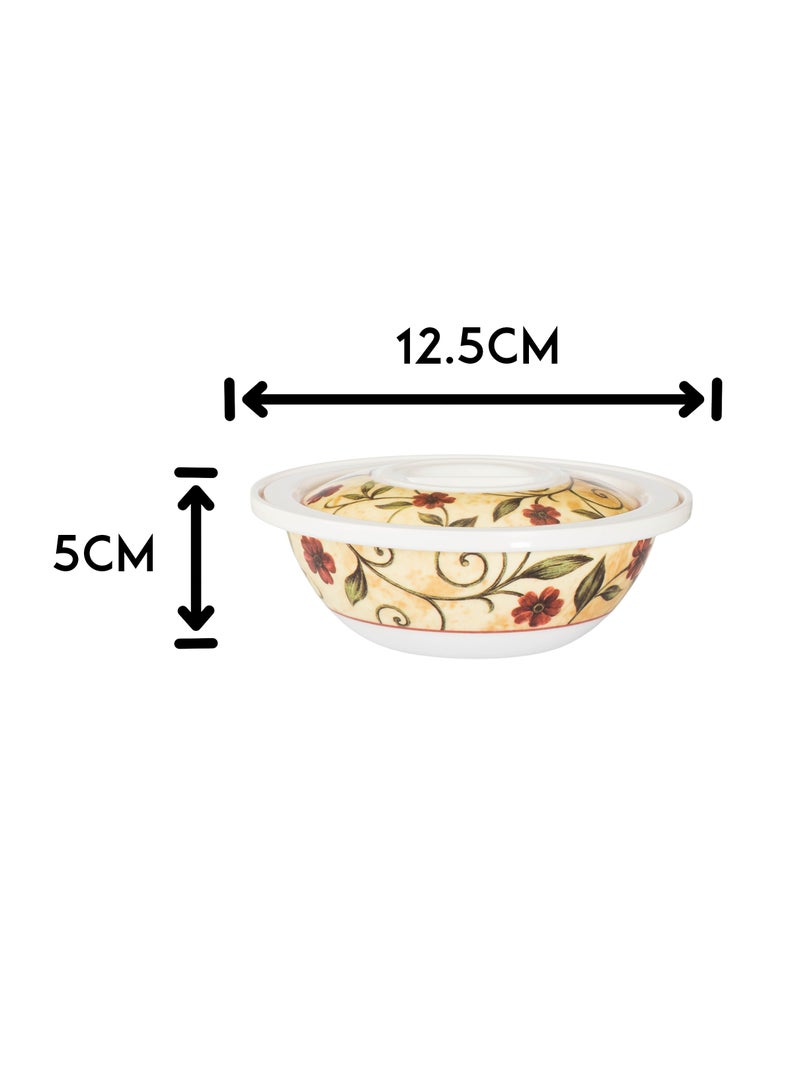 دانيا تمريات ميلامين بنقشة ورد جوري مقاس 12.5 سم 6 قطعة - Image 3