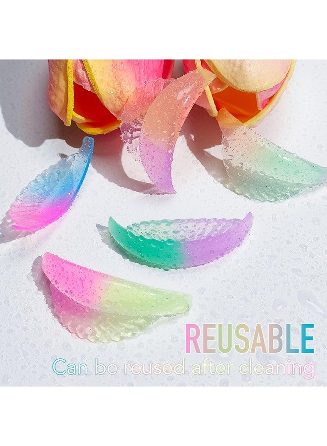 پيرمانيا وسادات رفع الرموش، 12 قطعة/6 أحجام من قضبان رفع الرموش المصنوعة من السيليكون السائل مع تجعيد على شكل حرف "C" أداة تجعيد الرموش فائقة النعومة والالتصاق، أداة تجميل للمكياج بنفسك (ملونة) - Image 3