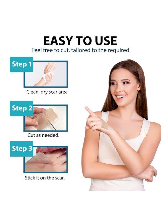 AbluFirst Silicone Scar Tape(1.6" × 120" Roll-3M), Medical Silicone Scar Sheets, Strips, Scars Away, Effective Professional Scar Removal Sheets For Keloids, Tummy Tuck, C-Section, Acne, Burn Et - Image 4