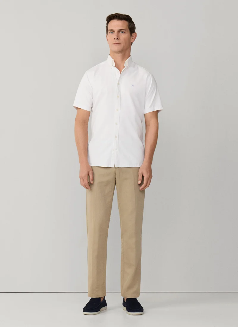 Hackett  Tailored Fit Short Sleeve Oxford Shirt for Men | Best Price UAE