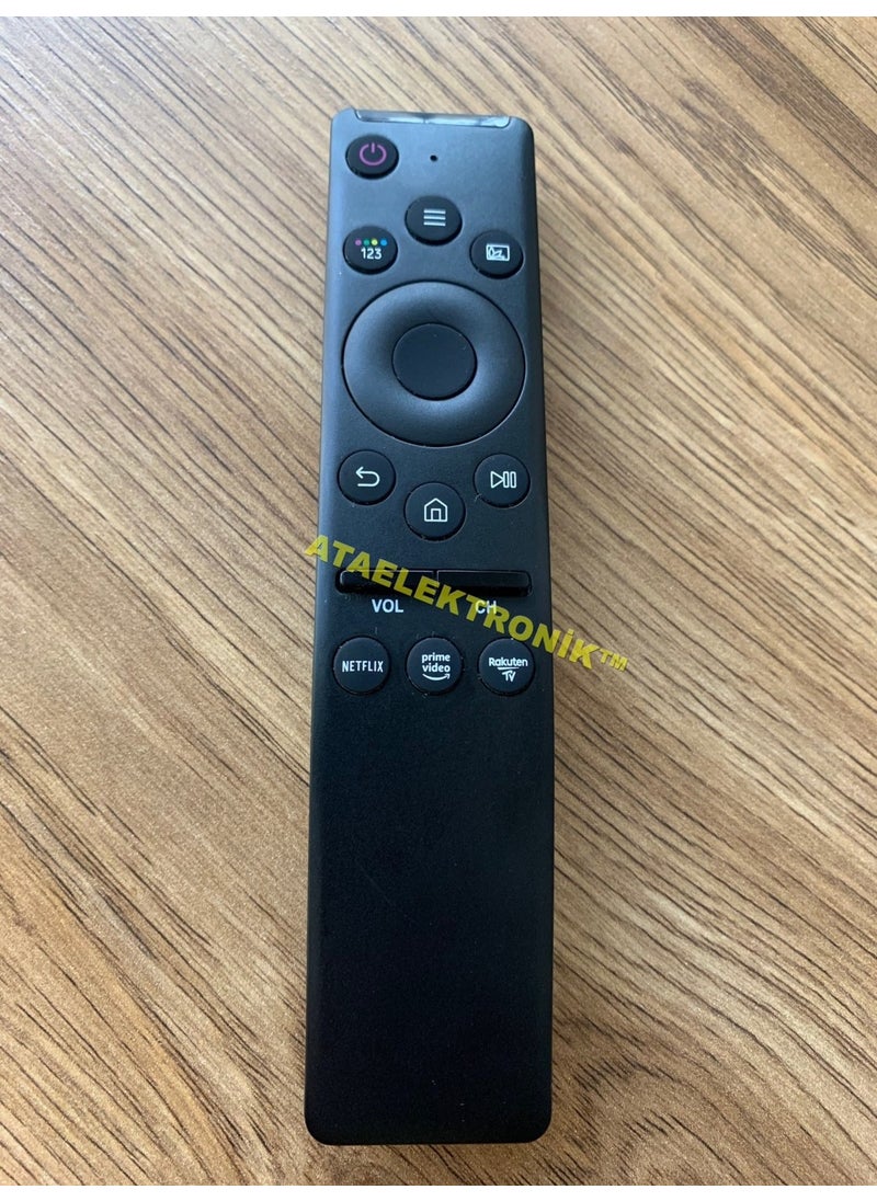 Ata Elektronik - Samsung Smart Remote QLED Tv BN59 01312B BN59-01312B/01312F TU7100 RU7100 Series 4K 8k 3D UHD Smart Tvs QLED Hdtv LCD GQ43Q60R GQ75Q60R GQ82Q60R QE43Q60 Netflix Prime Video Rakuten Tv With Buttons - Image 1