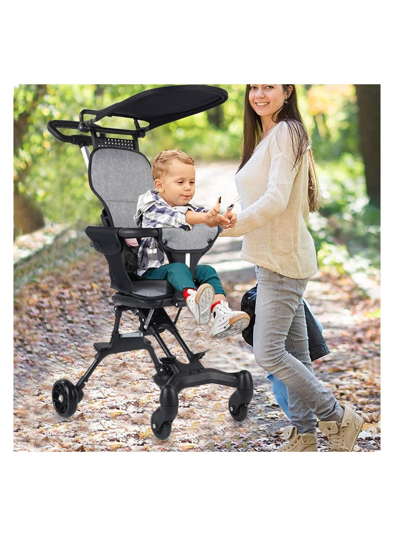 Baby Portable Stroller Lightweight & Foldable/Compact & Reversible Handlebar Safety Belt Travel Pram For Baby From 6 Month to 3 Years old - Image 4