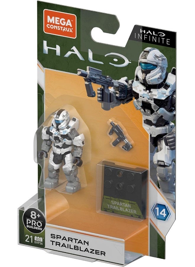 MEGA CONSTRUX Halo Heroes Mega Construx Pro Builders Series 14 Spartan Trailblazer Figure - Image 1