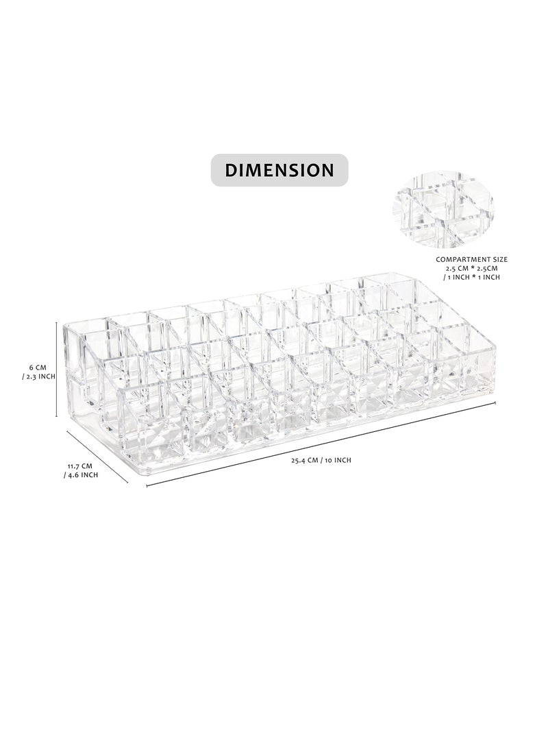منظم مكياج ملمع شفاه أكريليك 36 مساحة - شفاف - Image 4